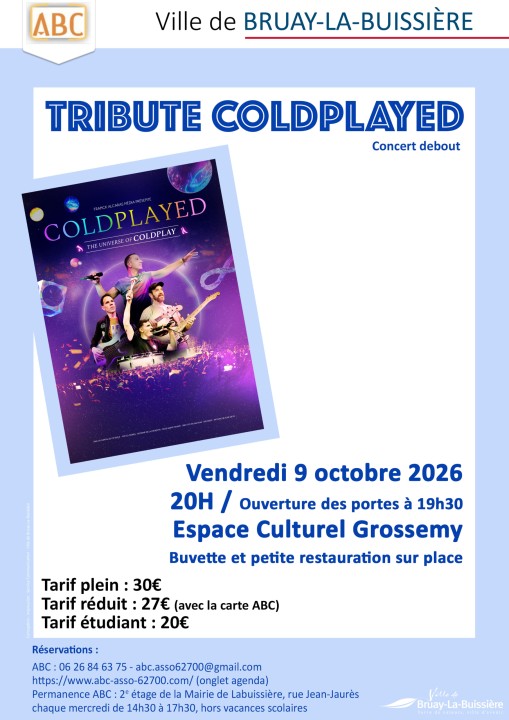 Affiche de TRIBUTE COLDPLAY